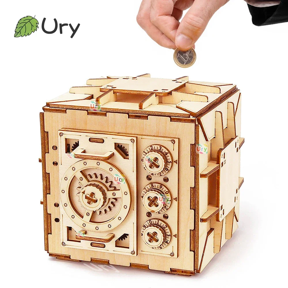 Woodworking Women - URY 3D 나무 퍼즐 암호 보물