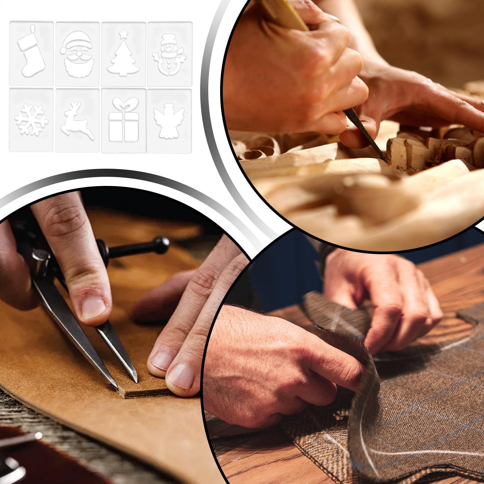 Woodworking Women - 크리스마스 스텐실 휴대용 목공 스텐실 휴일