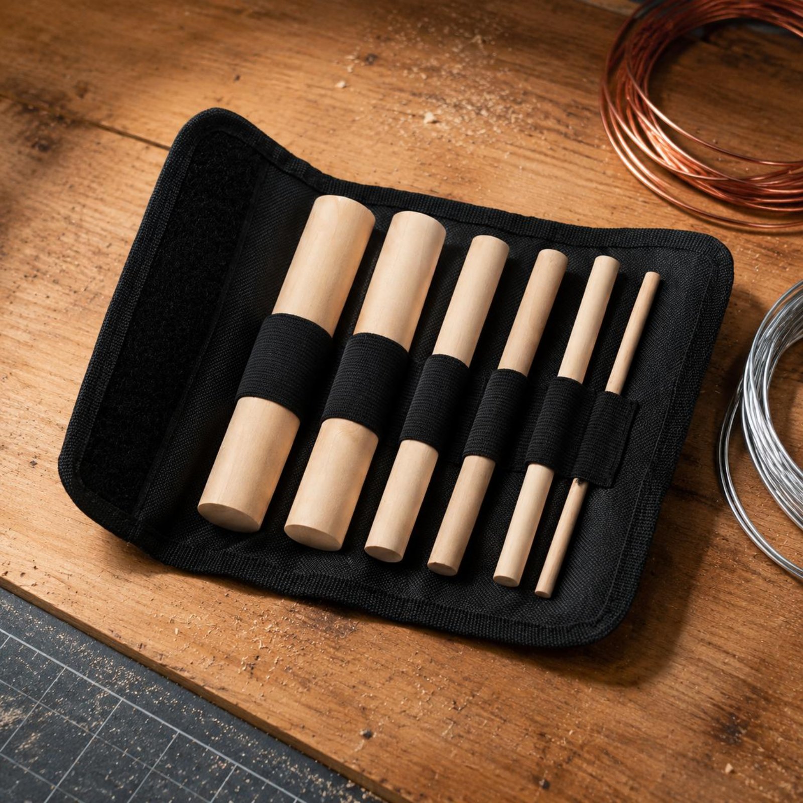 Woodworking Kits - 6개의 와이어 래핑 맨드렐 나무 와이어